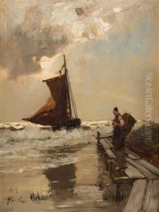 Wartende Fischersfrau by Konrad Alexander Mueller-Kurzwelly