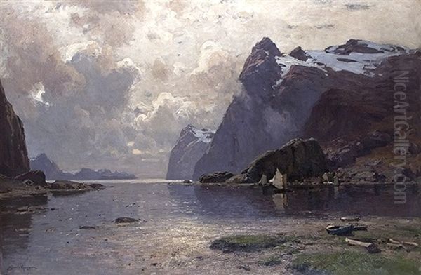 Stornas (fjord In The Sunset Light) - view 1