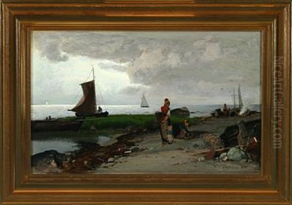 Costal Scenery With Fishing Boats - view 1