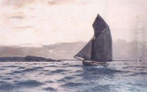 Segelboot Auf Der See Vor Rugen