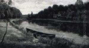 Abend Am Flus by Konrad Alexander Mueller-Kurzwelly
