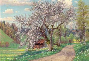 May Morning Im Chiemgau by Fritz Mueller-Landeck