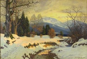 Winterlandschaft by Fritz Mueller-Landeck