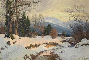 Ein Sonniger Fruhlingstag by Fritz Mueller-Landeck