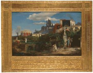 Altromische Weinschenke (after Arnold Bocklin) by Fritz Mueller-Landeck