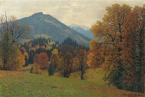 Herbstliche Landschaft by Fritz Mueller-Landeck