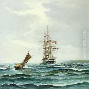 Seascape With The Frigat Jylland