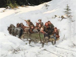 Returning Home From School by Albert Mueller-Lingke