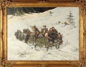 Winter Sleigh Ride by Albert Mueller-Lingke