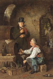 Im Weinkeller by Albert Mueller-Lingke