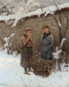 Die Fleisigen Holzsammler by Albert Mueller-Lingke