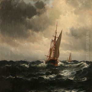 Seascape With Sailing Ships On The Sea