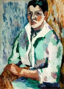 Ohne Titel (frauenportrat) by Ernst Mueller-Scheessel