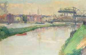 Blick Uber Die Weser by Ernst Mueller-Scheessel