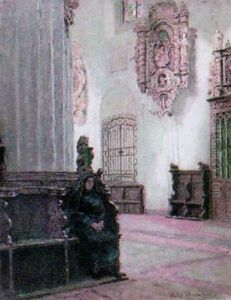Marienkirche, Interieur by Ernst Wilhelm Mueller-Schoenefeld