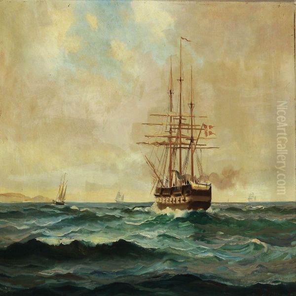 Seascape With The Frigate Jylland - view 1