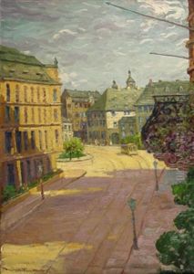 Mainz, Blick Auf Den Schillerplatz In Der Mittagssonne