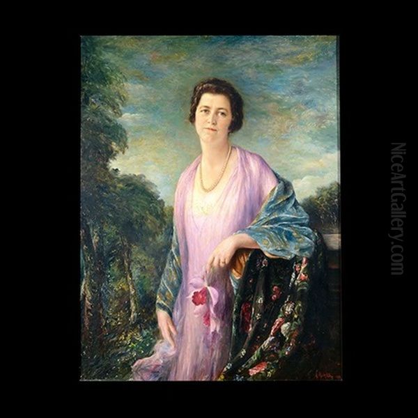 Portrait Of A Woman In Lavendar - view 1