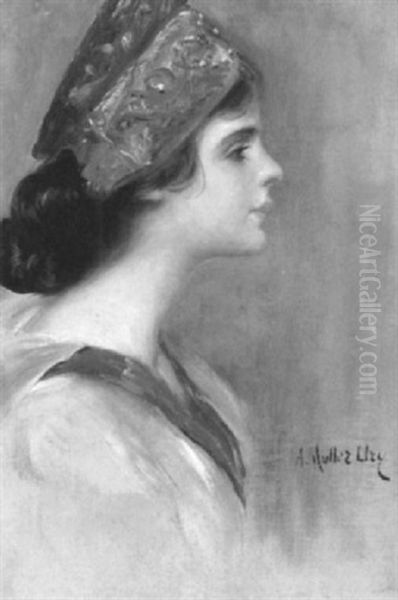 Portrait Of A Woman In Profile - view 1