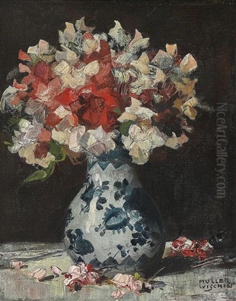 Blumen In Fayencevase - view 1