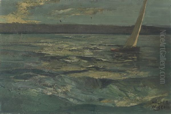Bewegter See Mit Segelboot - view 1