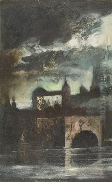 Nachtliche Stadt Am Wasser - view 1