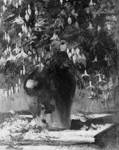 Fuchsienstraus In Einer Vase by Anton Mueller-Wischin
