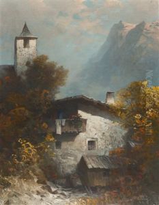 Farmhouse In The Mountains by Oskar Mulley