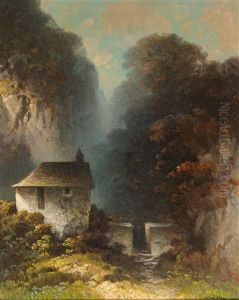 Autumnal Landscape With Chapel by Oskar Mulley