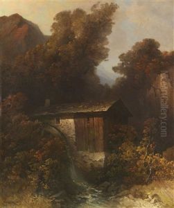 Muhle An Einem Fluss In Gebirgslandschaft