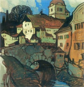 Ansicht Mit Brucke In Hall In Tirol Ansicht Mit Brucke In Hall In Tirol