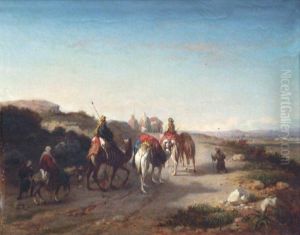 Le Depart De La Caravane by Etienne Billet