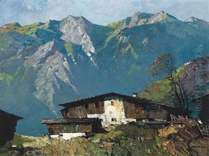 Homestead In The Mountains by Oskar Mulley