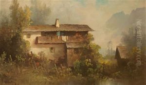 Homestead In The Mountains by Oskar Mulley