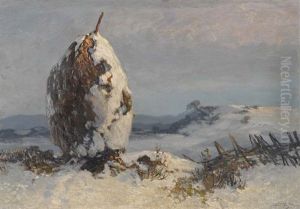 Winterlandschaft Mit Schneebedecktem Strohmandl by Oskar Mulley