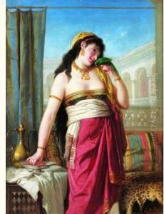 Femme Au Perroquet by Etienne Billet