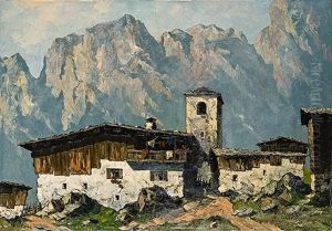 Gehoft Im Gebirge by Oskar Mulley