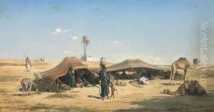 Campement A Ramlat En Egypte by Etienne Billet