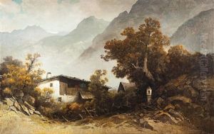 Bergbauernhaus Mit Wildem Kaiser by Oskar Mulley