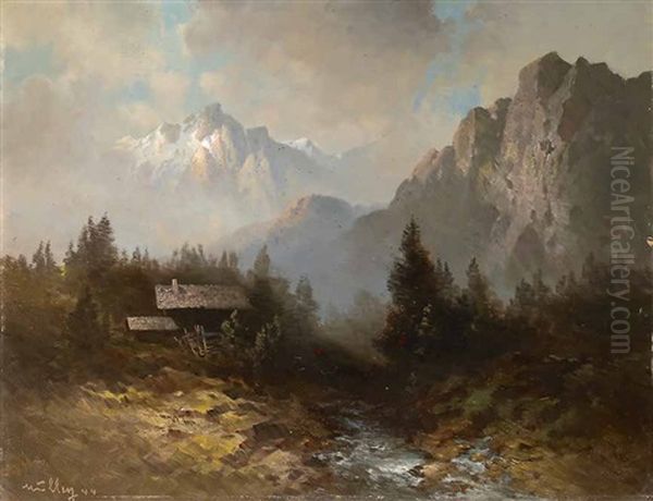 Weite Gebirgslandschaft Mit Bauernhof - view 1