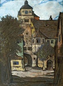 Der Weise Turm Und Das Judentanzhaus In Rothenburg An Der Tauber