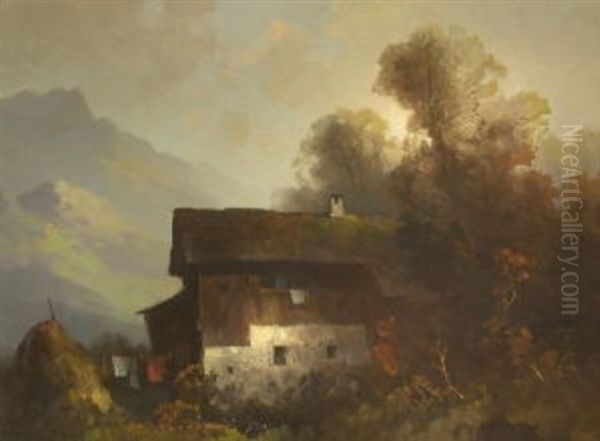 Bauernhaus In Herbstlicher Gebirgslandschaft - view 1