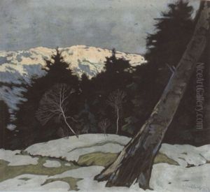 Berglandschaft Im Vorfruhling by Oskar Mulley