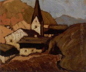 Dorf In Den Bergen by Oskar Mulley