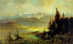 Gebirgssee, Im Hintergrund Schneebedeckte Berge by Oskar Mulley