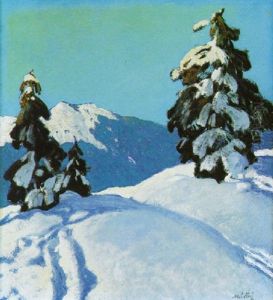 Tirol Im Winter, Motiv Aus Dem Auserfern by Oskar Mulley