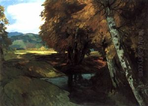 Voralpenlandschaft by Oskar Mulley