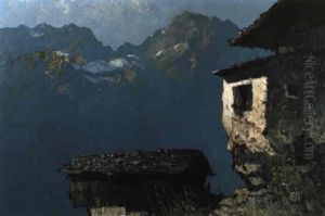 Einsamer Berghof by Oskar Mulley