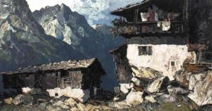 Bauerngehoft Im Hochgebirge