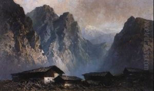 Alm Im Hochgebirge by Oskar Mulley